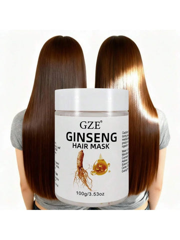 GZE Ginseng Hair Mask Deep Repair Conditioning Treatment for Damaged & Dry Hair - With Ginseng Extract for Nourishment, Strength