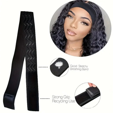 3/5/10pcs wig elastic adjustable headband, glue-proof anti-slip fixing band, non-stick wave-shaped silicone hair grip belt