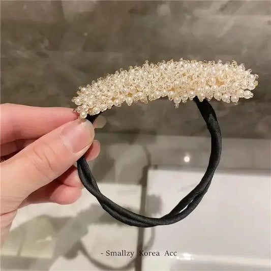 Crystal Magic Bun Maker Elegant Hairbands Donut Hairpin Hair Bands Fashion Girl Women Diy Hair Styling Headband Tool Accessories