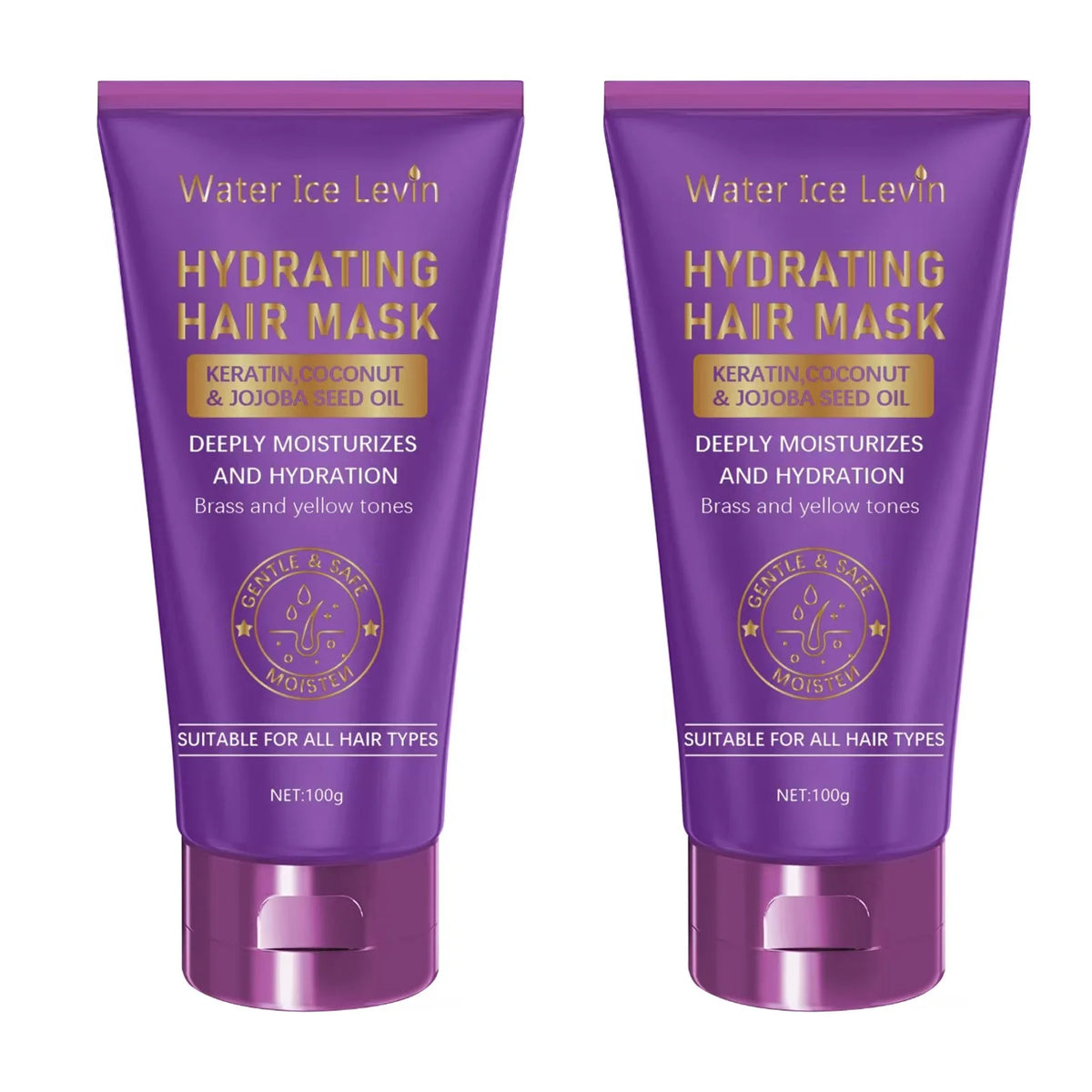 Keratin Purple Hair Mask - Purple Blue Protein Deep Conditioner Treatment - Makeup Water, Suitable Alloy Hair, Platinum, Silver, Gray or Brown Dry and Damaged Copper Hair