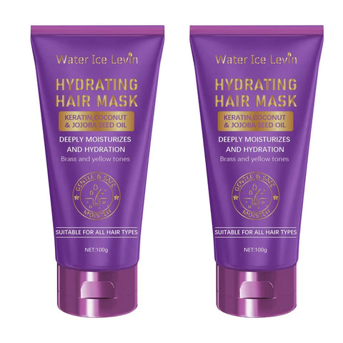 Keratin Purple Hair Mask - Purple Blue Protein Deep Conditioner Treatment - Makeup Water, Suitable Alloy Hair, Platinum, Silver, Gray or Brown Dry and Damaged Copper Hair