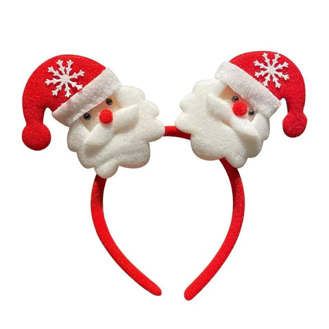 Women's Christmas Headband Santa Snowman Design, Festive Bow Hair Accessory, Xmas Party Gift & Celebration Headwear
