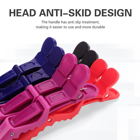 6PCS Alligator Hair Clip Professional Hairdressing Clamps Barber Salon Styling Hairpins Plastic Hair Claw Hair Accessories