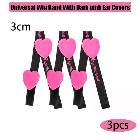 2.5Cm 3Cm 3.5Cm 4Cm Wig Elastic Band With Ear Protector Black Lace Melting Band For Laying Edges Down Adjustable Band 1Pcs 3Pcs