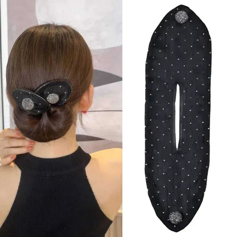 Camellia Flowers Magic DIY Tool Bun Maker Synthetic Donuts Bud Head Bands French Dish Made Hair Band Ball Twist Hair Accessories