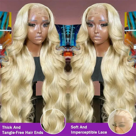 Blonde 613 Hd Lace Frontal Wig 13x6 Human Hair Wig Body Wave 13x4 Transparent Lace Front Wig Pre Plucked For Women 200 Density