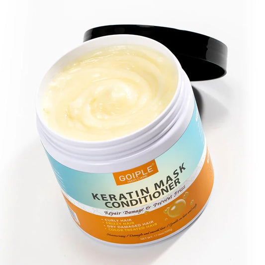 Keratin Protein Repair Hair Mask for Damaged Dry Moisture Essence Oil Conditioner Smooth Frizz Scalp Treatment Hair Care Serum