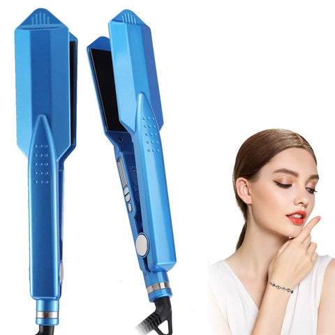Hair Straightener Wide Titanium Flat Iron for Professional Hair Straightening 470F° Fast Heat up Dual Voltage Flat Iron