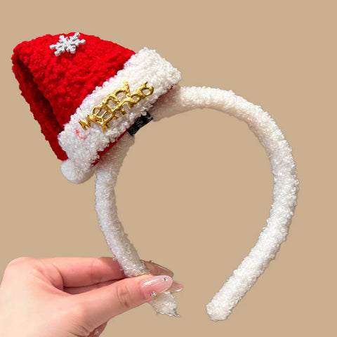1PC Christmas Headband Hair Clips Cute Hair Accessories for Kids Holiday Party Dress Up Gifts Snowflake Letter Design Hairband