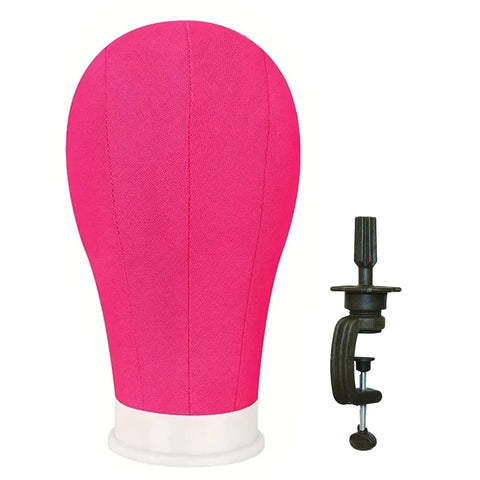 22 Inch Mannequin Head With Stand Canvas Head Wig Model With Mount Hole For DIY Wig Making