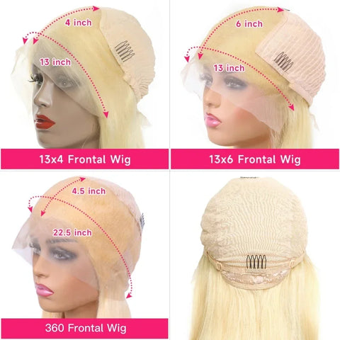 360 Lace Frontal Wig 613 Blonde 13x4 13x6 Body Wave Lace Front Wig Preplucked Brazilian Lace Front Human Hair Wigs 30 32 46 Inch