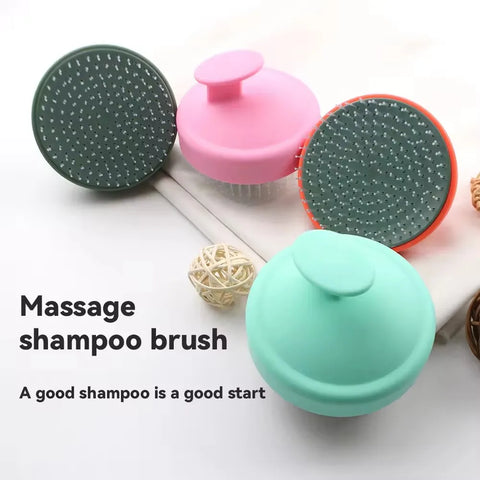 Soft Silicone Bristles Scalp Massage Brush Hair Washing Scalp Exfoliator Brush Hair Scrubber Hair Scalp Massager Shampoo Brush