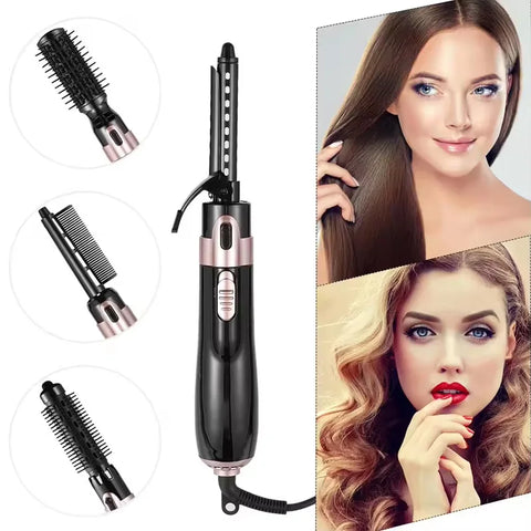 4 In 1 Hair Dryer Brush Electric Hot Air Comb Multifunction Hair Curler Straightener Curler Negative Ion Hair Dryer