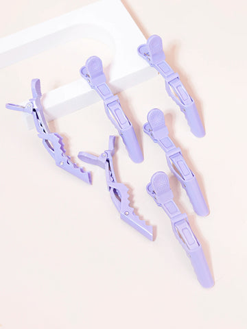 6PCS Alligator Hair Clip Hairdressing Clamps Plastic Hair Claw Professional Barber For Salon Styling Hairpins Hair Accessories