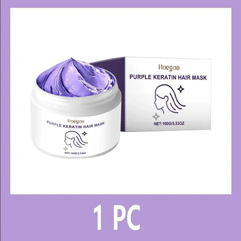 Purple Keratin Hair Care Mask Treatment Hairs Conditioner Hair Essential Oil Nourishing for Dry Damaged Smoothing Hair Care