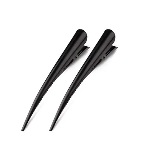 2 Pcs Black Metal Non-slip Crocodile Clip Hair Clip Hairdressing Styling Tool Hair Styling Accessories Women Barrettes