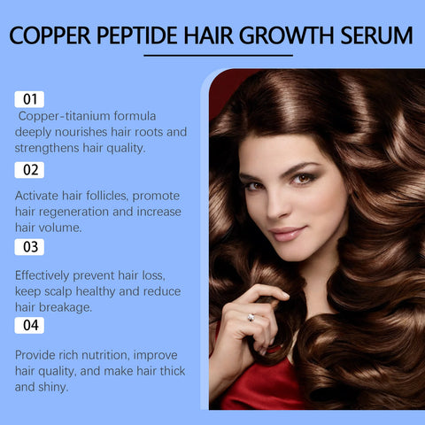 Copper Peptide Hair Grow Serum Prevent Alopecia Moisturizing Hair Dry Frizz Repairing Smoothing Scalp Care Density Hair Essence