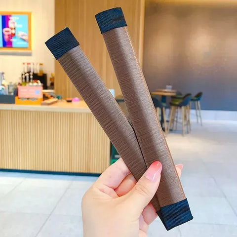 Camellia Flowers Magic DIY Tool Bun Maker Synthetic Donuts Bud Head Bands French Dish Made Hair Band Ball Twist Hair Accessories