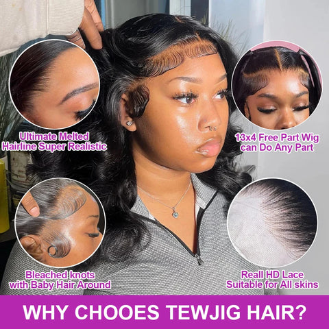 Short Bob Wig 13x4 Body Wave Glueless Wig Human Hair Brazilian Ready To Go Lace Frontal Wig Pre Cut No Glue For Women Preplucked