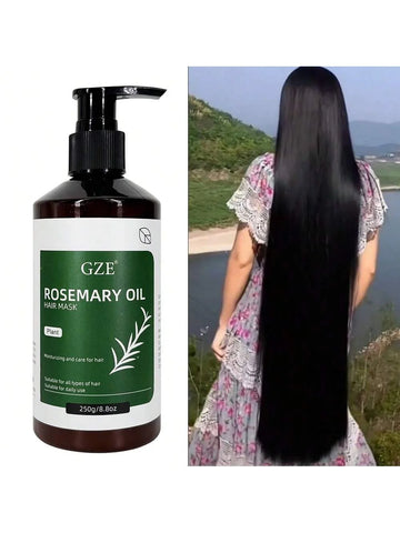GZE Rosemary Oil Hair Mask for Scalp Health & Shine - Deep Cleansing Treatment to Revitalize Dry, Damaged Hair for Frizz Control