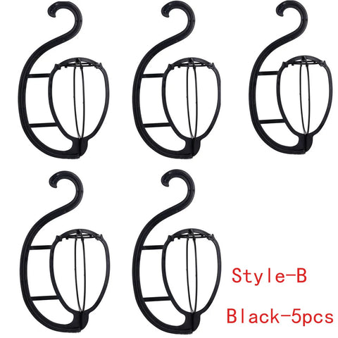 5pcHanging Wig Stand For Wigs White Black Wig Hanger Wig Stand Collapsible Wig Holder Durable Wig Display Wig Stand for All Wigs