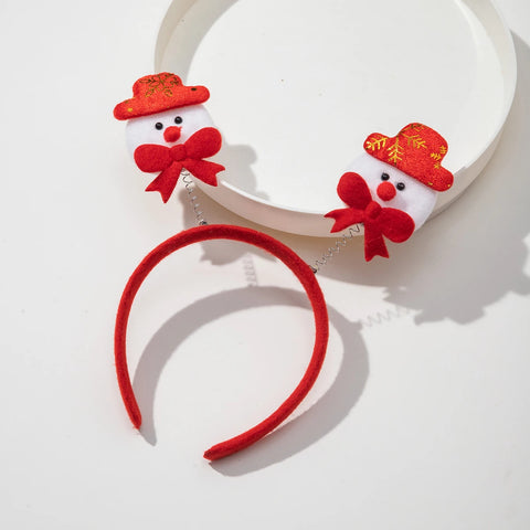 Christmas Decoration Headbands for Women Antlers Snowman Christmas Tree Head Buckle Decorations Xmas Party Gift Hair Accessories