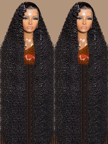 40 Inch Water Wave Lace Human Hair Front Wigs 13x4 13x6 Hd Lace Deep Wave Frontal Wig 200 Density Curly Brazilian Wigs For Women
