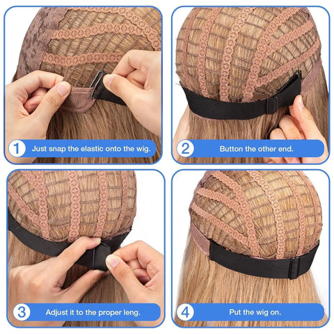 10 PCS of Wig Grip Band, Adjustable Wig Band for Lace Front, Non-Slip, with Silicone Strip, Comfortable and Breathable