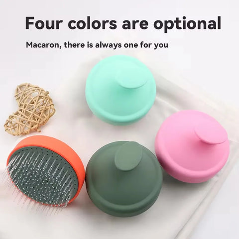 Soft Silicone Bristles Scalp Massage Brush Hair Washing Scalp Exfoliator Brush Hair Scrubber Hair Scalp Massager Shampoo Brush