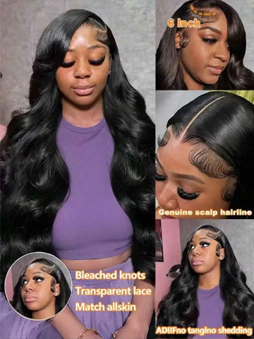 40 42 Inch 250% Wear And Go Glueless Wigs Body Wave Human Hair Wigs 13x4 13X6 Wet and Wavy HD Lace Frontal Wigs For Women