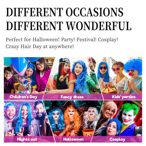 Temporary Hair Color Spray One-Time Hair Dyeing Instant Hair Salon Multi Color Hair Dye Makeup Chalk Washable DIY Party Styling