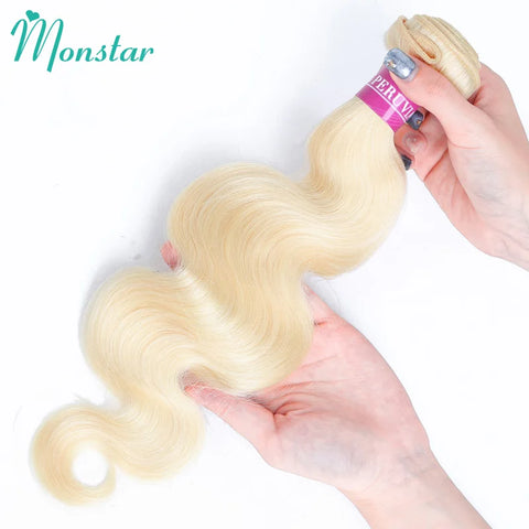 12A Blonde 613 Body Wave Bundles Brazilian Hair Weave Bundles 100% Human Hair Bundles 30 32 34 36 38 40 Inch Remy Hair Extension