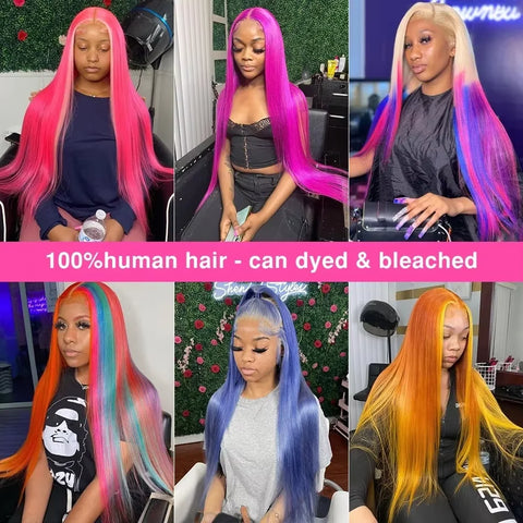 300% 30 40 46 Inch Straight Blonde 613 Hd Lace Frontal Human Hair Wig 13x4 Lace Front Colored Wig 13x6 Human Hair Wigs For Women
