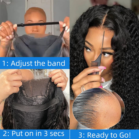 Xcurly Loose Deep Wave Glueless 5x5 Ready to Wear Lace Closure Wig 220% Pre Plucked Water Curly Transparent Human Hair Wigs