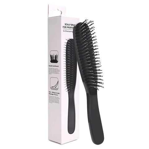 Japanese Premium Head Massager Scalp Brush Hair Massager Shampoo Brush Wet Plastic Detangling Brush Hair Cleaning Comb Rose Gold