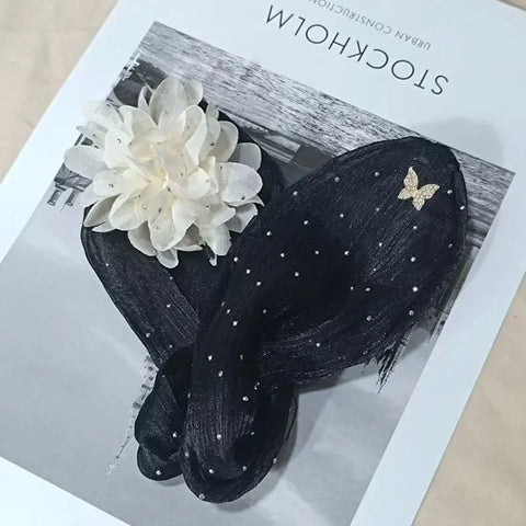 Elegant Pearl Flower Bun Maker Korean Sponge Easy Big Ring Former Hair Styling Tools Accessories for Girls Hair Donut Braide