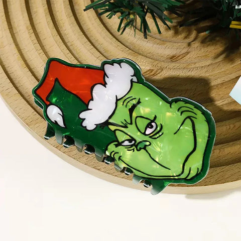 1pc Halloween pumpkin ghost dog hair clip festival party Christmas hat cartoon green monster updo clip