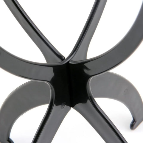 3pcs Black Portable Wig Head Stand For Women Collapsible Wig Holder Durable Wig Cap Display [3 Pack]