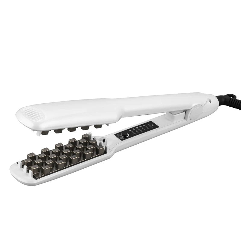 Hair Iron Ceramic 3D Grid Hair Crimper Professional Volumizing Curling Iron Corn Perm Fluffy Splint Flat Iron Hair Styling Tools