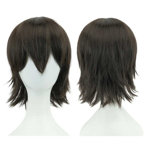 Synthetic Unisex 12 Inches Short Cosplay Hair Party BOB Wigs with Bangs Pink Blonde Orange Halloween Costume Lolita Wig