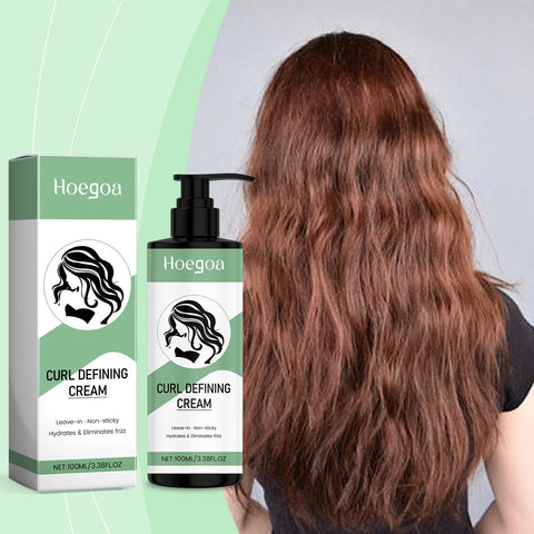Curly Hair Styling Cream Long Lasting Support Natural Look Volumize Curl Define Shape Fluffy Effect Nourishing Curly Hair Cream