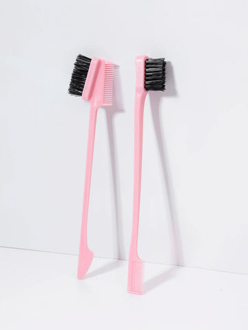 2pcs edge control brushes, suitable for hair edge and eyebrow styling in women,special for real hair wigs