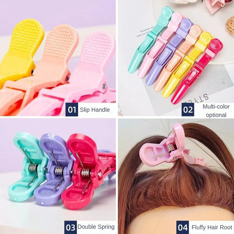 5pcs Colorful Alligator Hair Clips Clamps Hairdressing Professional Salon Hair Grip Crocodile Hairpins Hair Barber Accessories