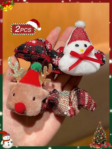 2pcs Ladies Cute Christmas Hair Accessories Hair Bands Party Celebration Roleplay Women's Hair Accessories Christmas Gifts