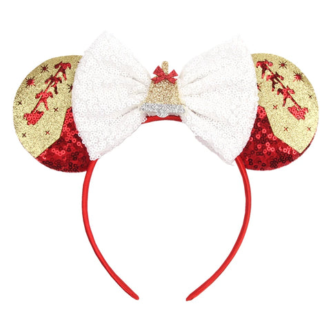 2024 New Christmas Mickey Minnie Mouse Headband Women Disney Ear Hairband Kids Xmas Party Hair Accessories Hot Festival Cosplay