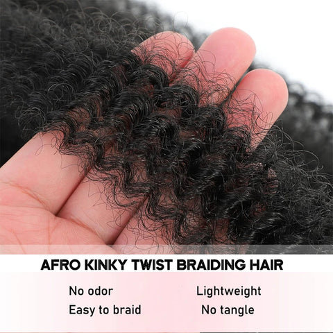 1/3/6 Packs Pre-Separated Springy Afro Twist Hair 12 Inch Synthetic Marley Twist Braiding Hair for Black Women