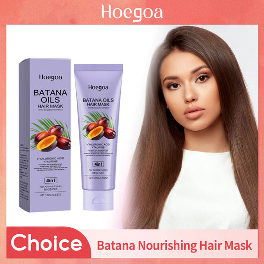 Batana Oil Hair Mask Straightening Hair Anti Loss Deep Nourish Smoothing Repair Damaged Split Hair Growth Dense Hair Conditioner