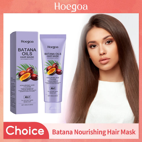Batana Oil Hair Mask Straightening Hair Anti Loss Deep Nourish Smoothing Repair Damaged Split Hair Growth Dense Hair Conditioner