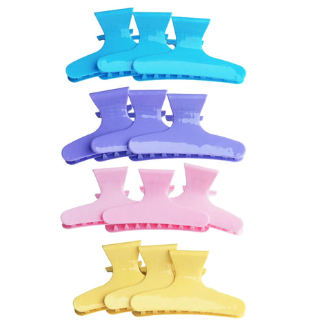 12PCS Colorful Hair Section Clips Hairdressing Seamless Hair Clip Barber Fixed Professional Women's Braided Styling Accessories