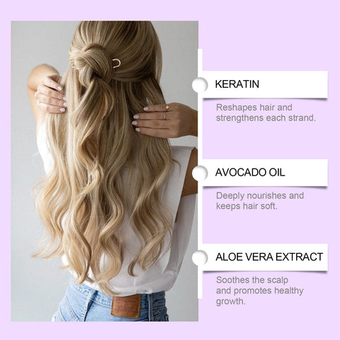 Purple Keratin Hair Care Mask Treatment Hairs Conditioner Hair Essential Oil Nourishing for Dry Damaged Smoothing Hair Care